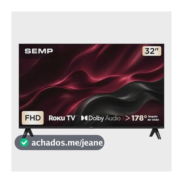 Smart Tv Semp 32 Polegadas Led Full Hd S42r Roku Tv Wi-Fi Dolby Audio Brilho Até 220 Nits 32s42r