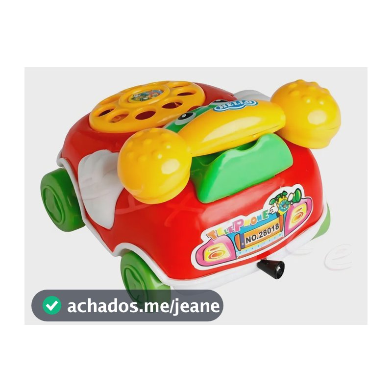 Brinquedo Telefone Carrinho Corda