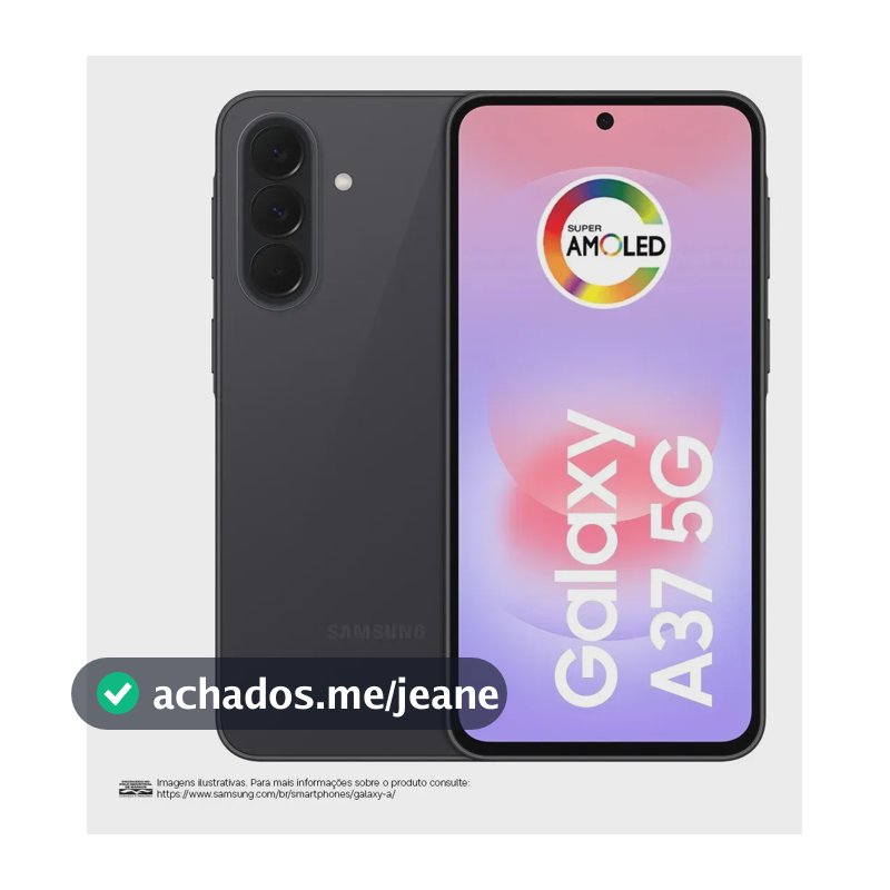 Celular Samsung Galaxy A37 5G 128GB, 6GB RAM, Câmera 50MP