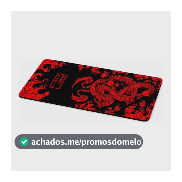 Mousepad Gamer Antiderrapante 80x30cm Jogos Dragão Chinês