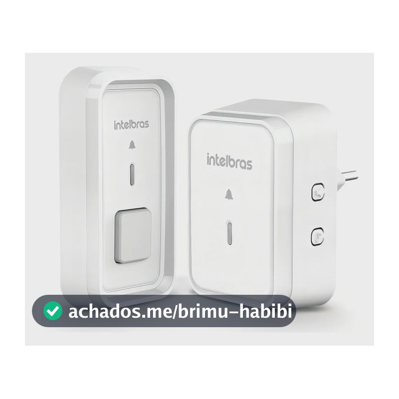 Campainha Sem Fio Intelbras Cib 101 Com Protetor 2 Entradas