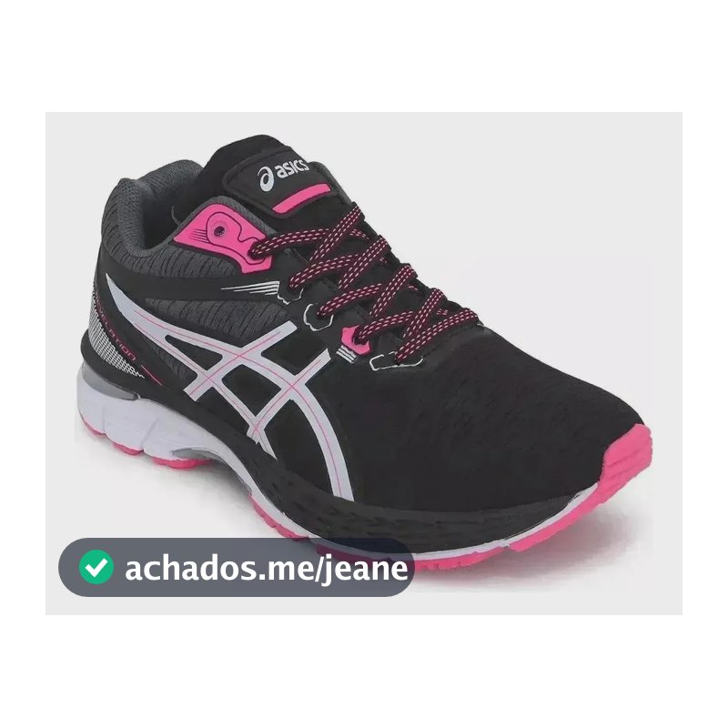 Tênis Asics Revelation Academia Caminhada Leve Original Preto/pink 36 Br
