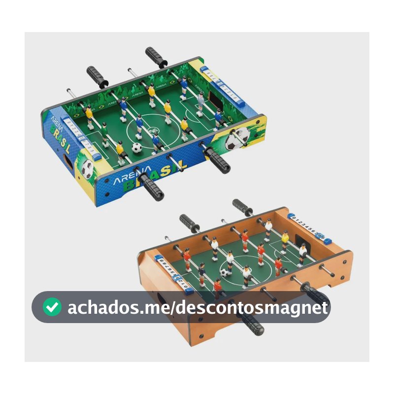 Mesa Pebolim Infantil Mini Jogo De Futebol Arena Maxi Toys Azul