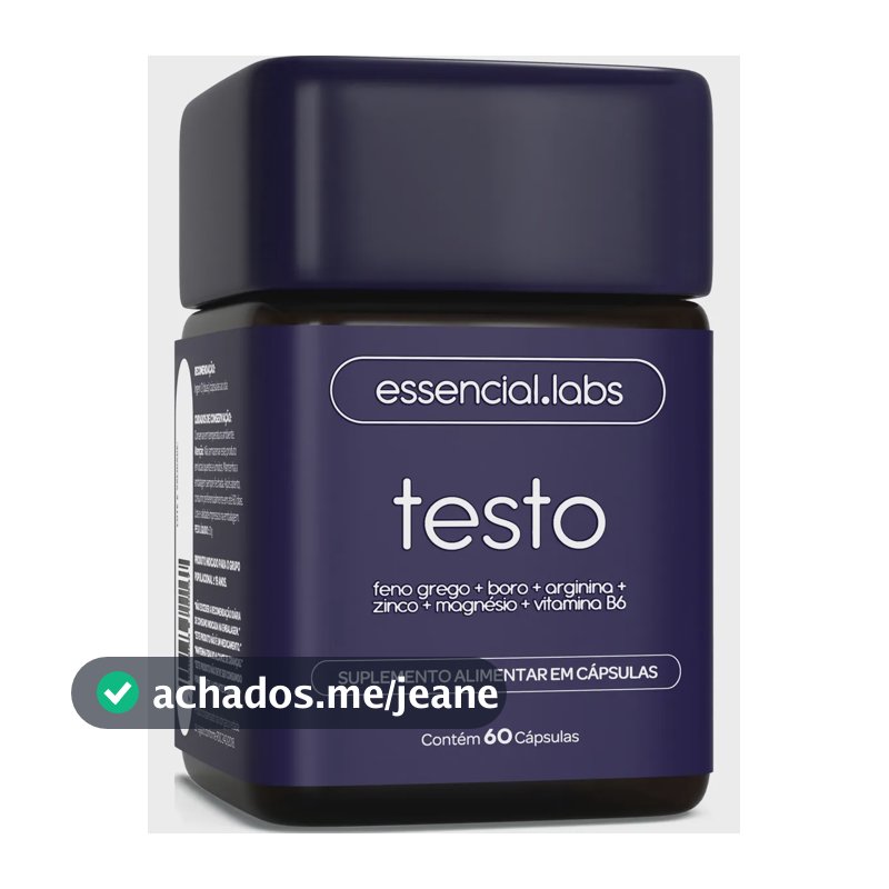 Testo - Essencial Labs - 60 Cápsulas Sem Sabor