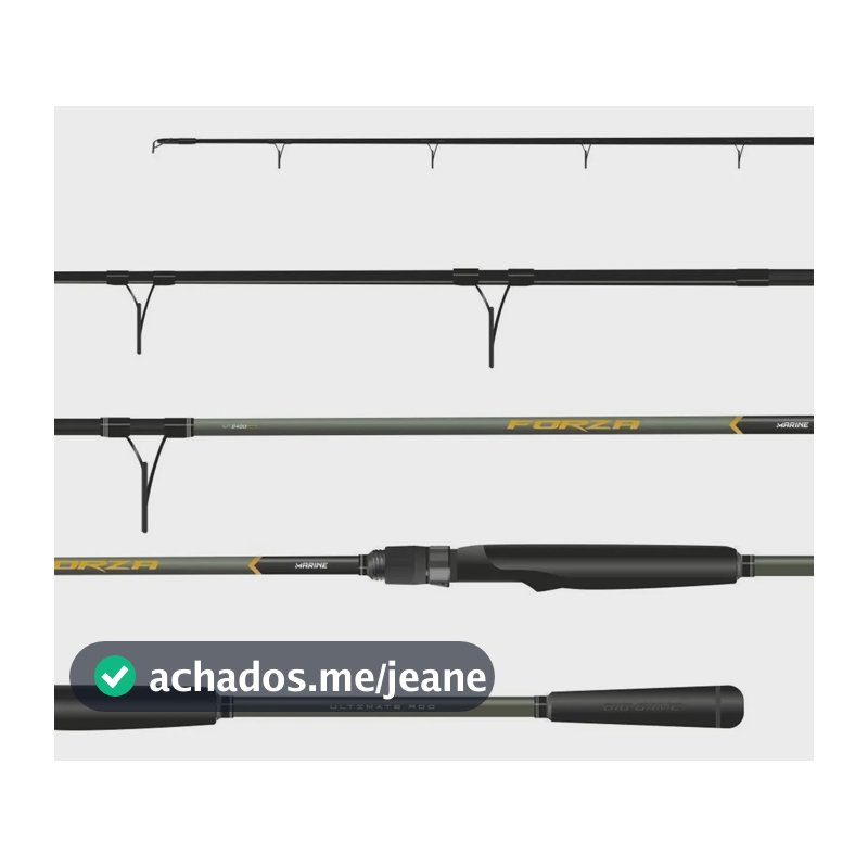 Vara Forza Marine Frz-s802xhxf 2,44m 30-60lb Para Molinete Preto Fosco