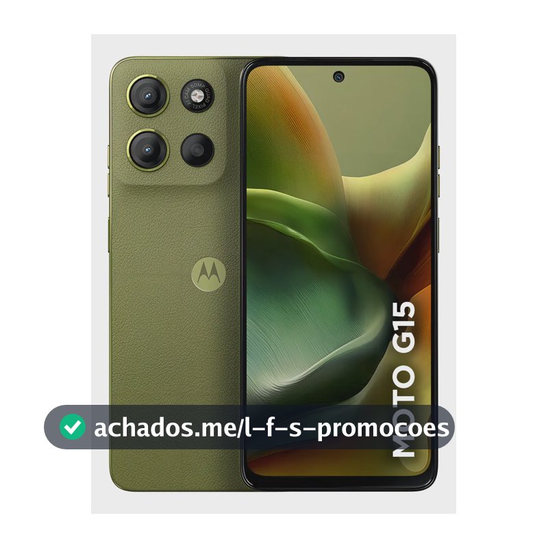 Smartphone Motorola Moto G15 256gb 4GB RAM + 8GB RAM Boost Camera 50mp Verde