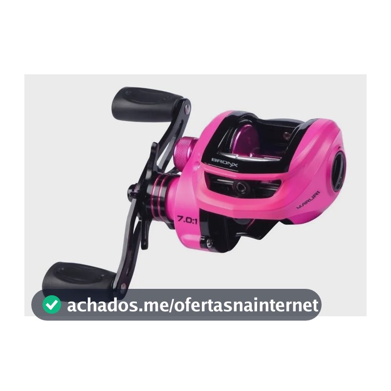 Carretilha Maruri Bronx 11000 esquerdo cor rosa