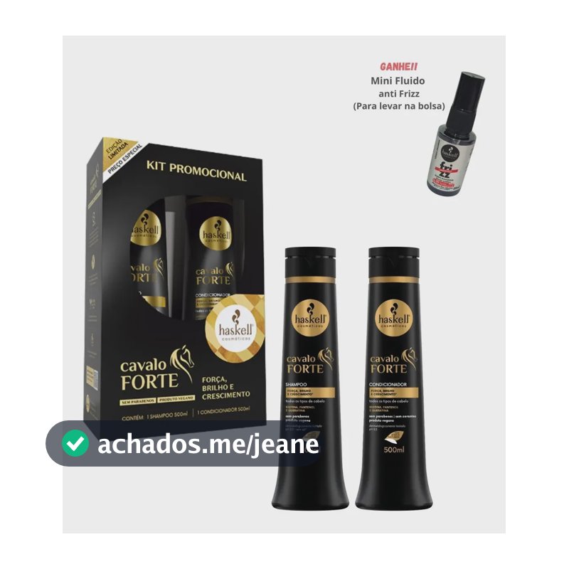 Kit Haskell Cavalo Forte Shampoo E Condicionador 500ml