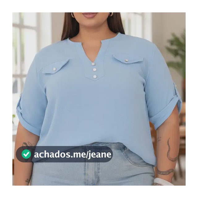 Camisa Plus Size Social Manga Casual Blusa Moda Elegante Com
