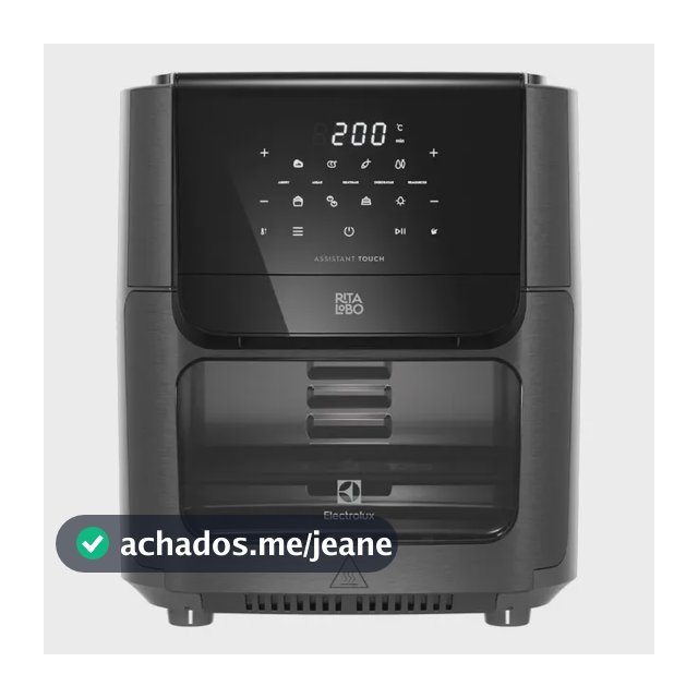 Air Fryer Forno 5 em 1 12L 1700W Digital 1 Bandeja Antiaderente 5 modos preparo 7 Receitas Programadas Aviso Sonoro Fritadeira Elétrica sem Óleo Forno Bancada Electrolux EAF85 Grafite