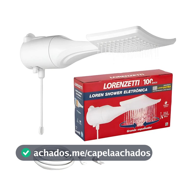 Chuveiro Loren Shower Eletronico Ducha Lorenzetti Cor Branco Potência 5500 W Voltagem 127
