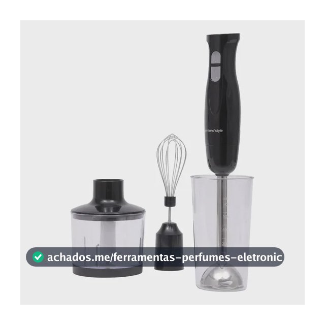 Mixer E Processador 3 Em 1 500w 4 Peças Smart Plus Preto