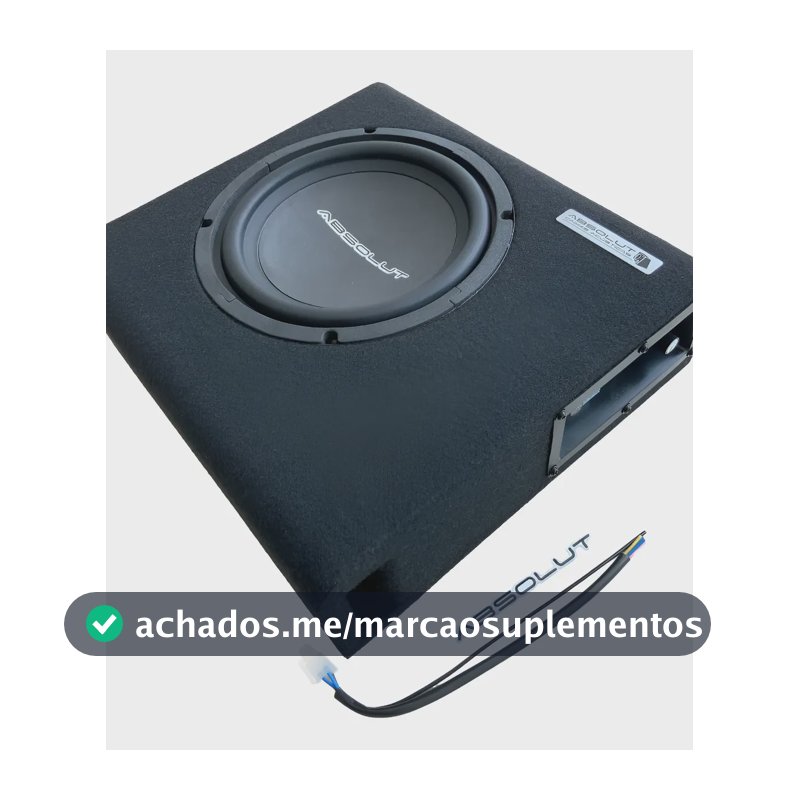 Caixa Som Amplificada Carro Mini Slim Sub 8 Pol Absolut