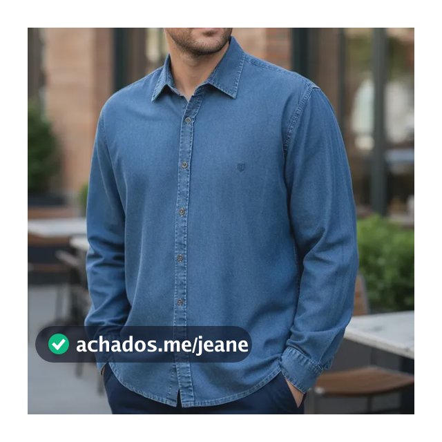 Camisa Social Masculin Jeans Extra Grande Plus Size Promoção