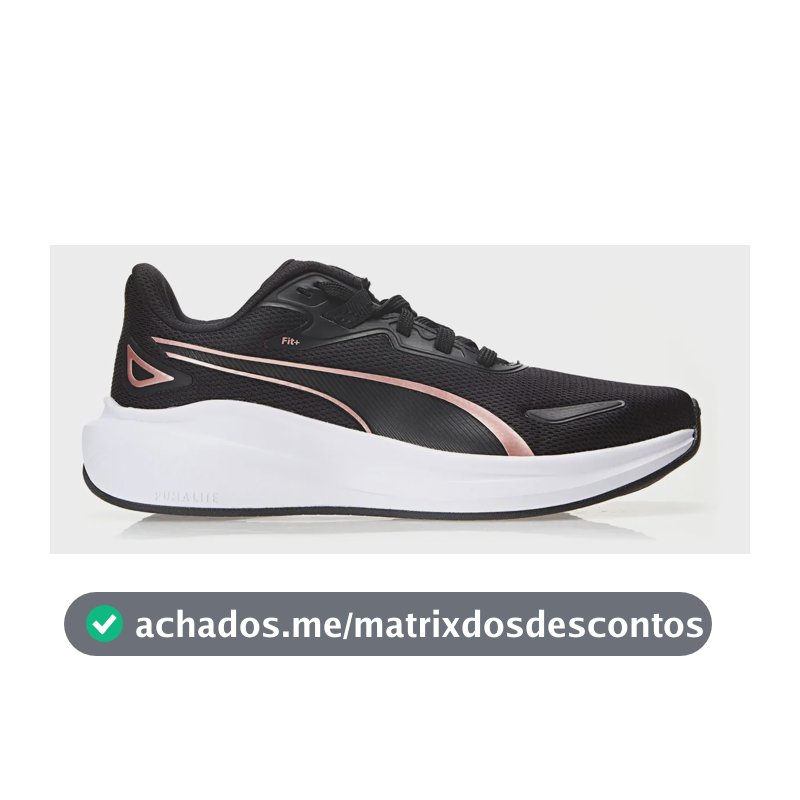 Tênis Feminino Skyrocket Lite Puma Puma Black-puma White-rose Gold Liso 35 Br