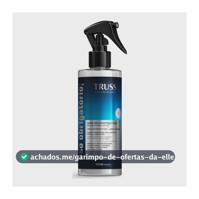 Truss Uso Obrigatório Reconstrutor Capilar 260ml Truss Uso Obrigatório Reconstrução Restauração