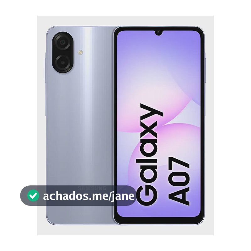 Celular Samsung Galaxy A07 128gb, 4gb, Câmera 50mp, Tela 6.7 , Proteção Ip54, Processador 6nm - Violeta