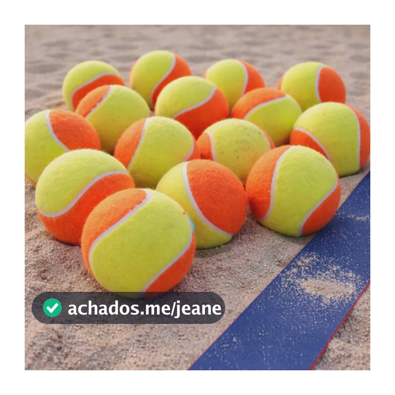 12 Bolas De Beach Tennis Alta Performance Com Feltro Laranja