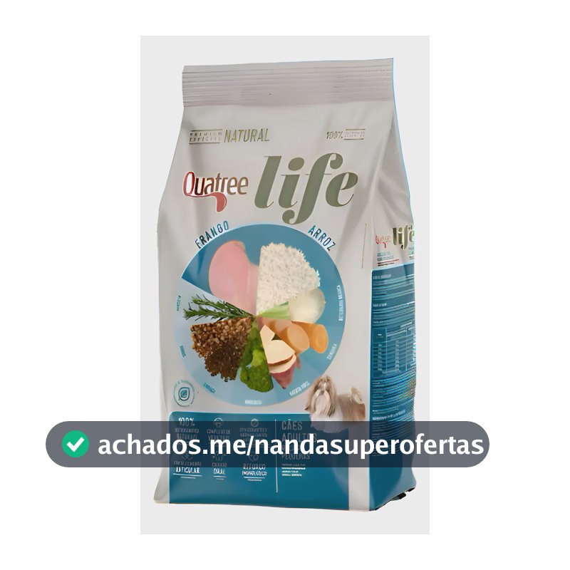 Ração Quatree Life Ad Raças Pequenas 10kg Sem Transgênicos