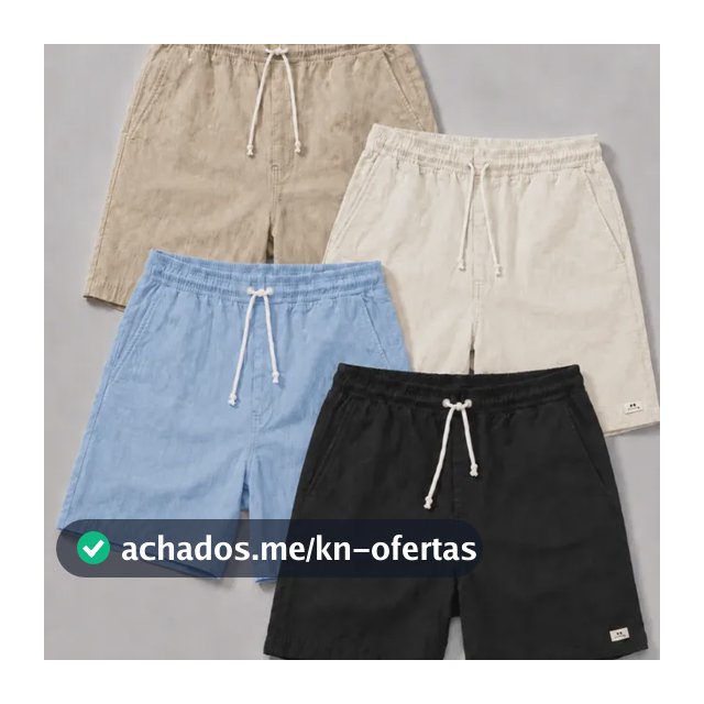 Kit 4 Short Linho Mauricinho Masculino Bermuda Esporte Fino