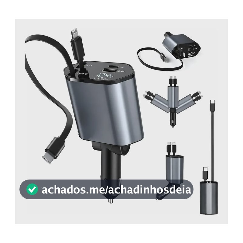 Carregador Veicular Usb 12v Para Carro Automotivo