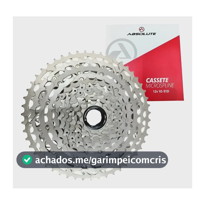Cassete Absolute Prime 12v Microspline 10-51d Super Leve Prateado 10 51