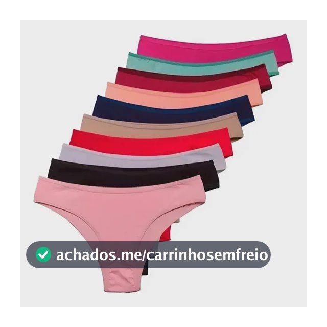 Kit 10 Calcinhas Conforto De Algodão Tanga Super Confortável