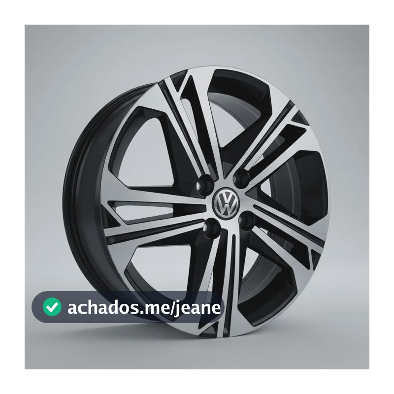 04 Rodas Ramlow Aro 16x6,5 4x100 P/ Vw Saveiro Gol P136 Preto Diamantado