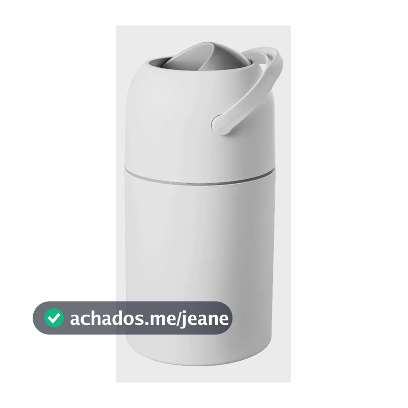 Lixeira Anti Odor Fralda Bebe Residuos Lixo Magico Antiodor Branco