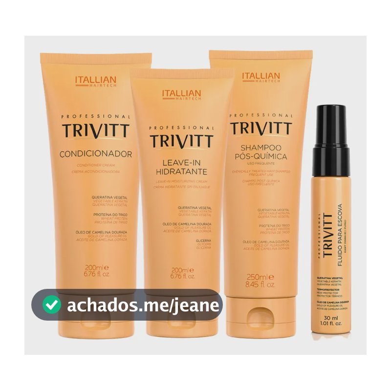 Kit Home Leave-in + Fluido Para Escova Trivitt Hidratante