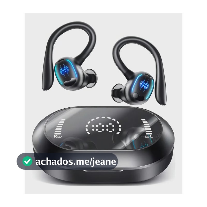 Fones De Ouvido Intra-auriculares Esportivos Bluetooth 5.3 Preto