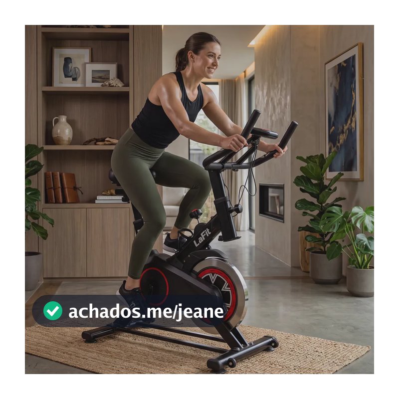 Bicicleta Spinning Ergométrica LaFit Pro 4kg 100kg Preto