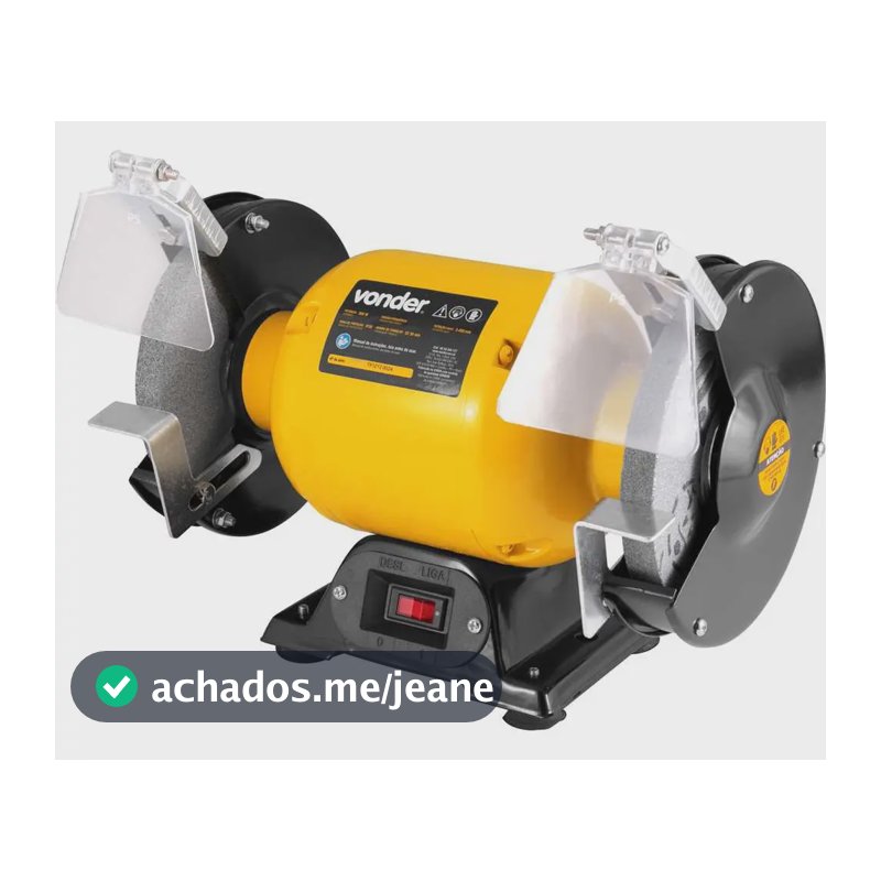 Moto Esmeril De Bancada 6 Pol 360w Com 2 Rebolos Vonder