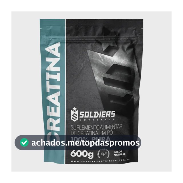Creatina Soldiers Nutrition Em Pó Sem Sabor X 600g