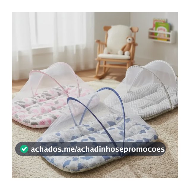 Berço Portátil Com Mosqueteiro Para Bebe Colchonete