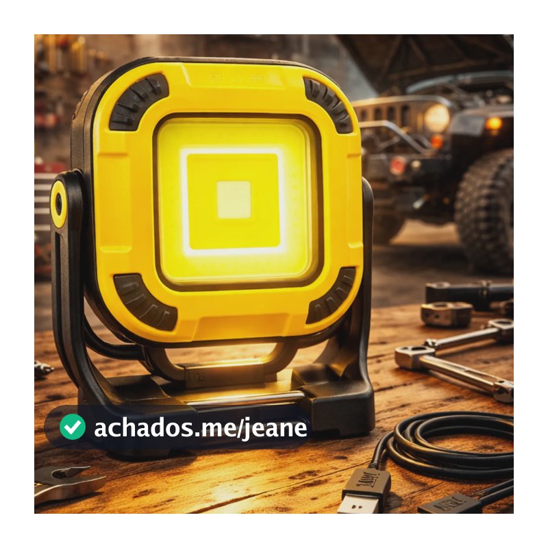 Lanterna Trabalho Portátil Luz Camping Barraca Lampião Led Amarelo Usb