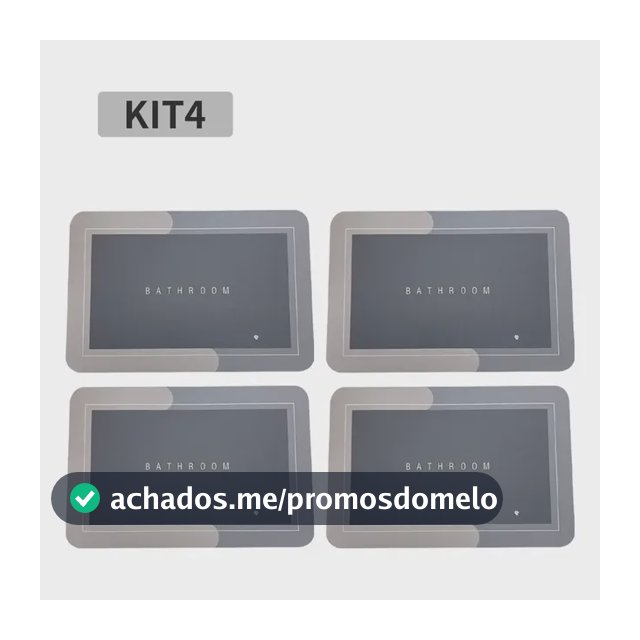 Kit4 Tapetes Para Banheiro Tapete Mágico Ultra  Para Absorçã