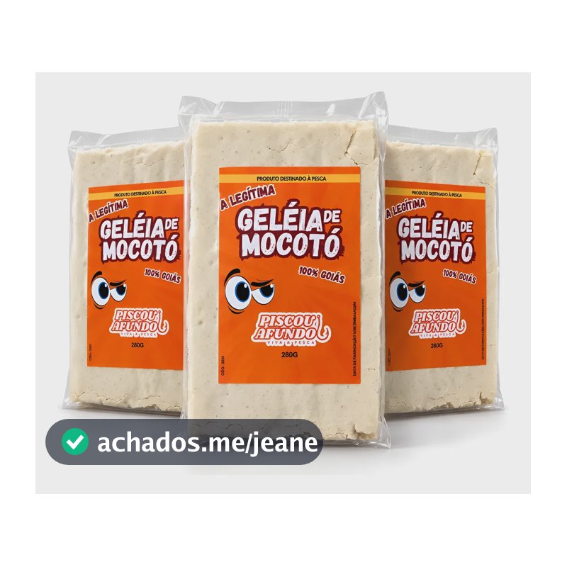 Kit 3x Geleia De Mocotó Pesca Tambaqui Pesqueiro 840g Superfície E Meia Água | Cor Branca | Piscou Afundou