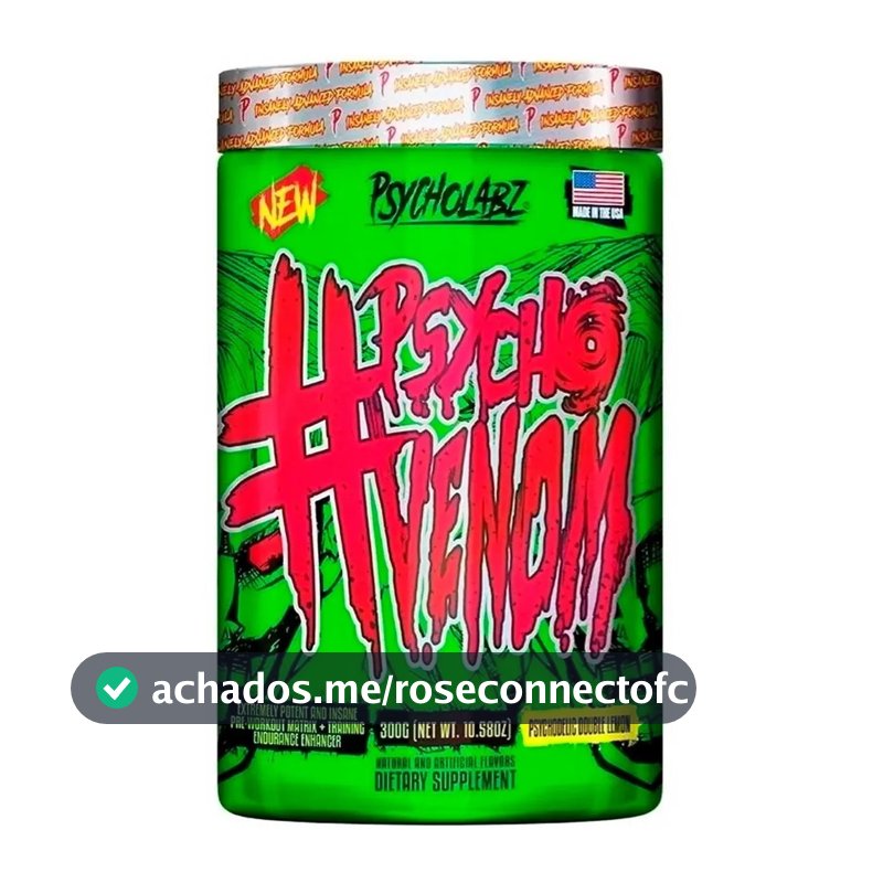 Pré Treino Psycholabz Psycho Venom 300g Double Lemon Em Pó