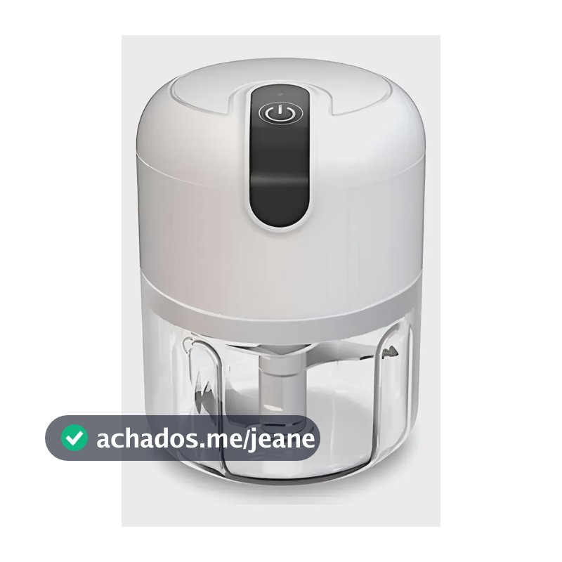 Mini Processador Elétrico Recarregável Com 3 Lâminas F932 Branco 5v