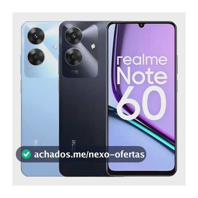 Celular Smartphone Realme Note 60 Dual Sim 128gb 4gb Ram Cor Preto