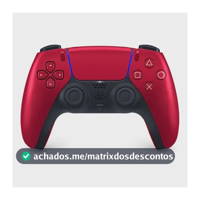 Controlador Joystick Sem Fios Dualsense para Ps5 Vermelho Vulcânico