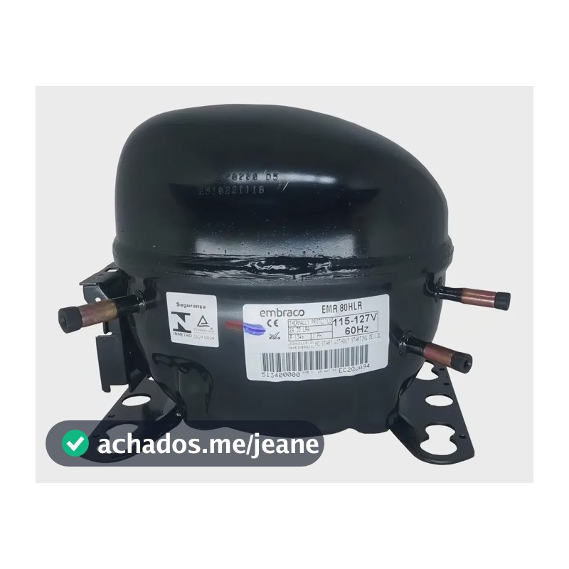 Compressor Embraco EMR80HLR 1/4+ R134A para Geladeira e Freezer