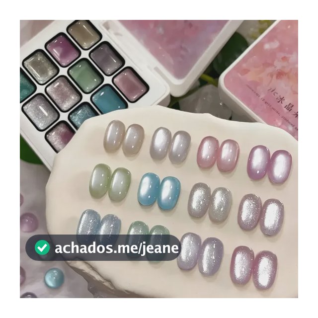 Kit Esmalte Em Gel Efeito Olho De Gato 12 Cores Multicolor