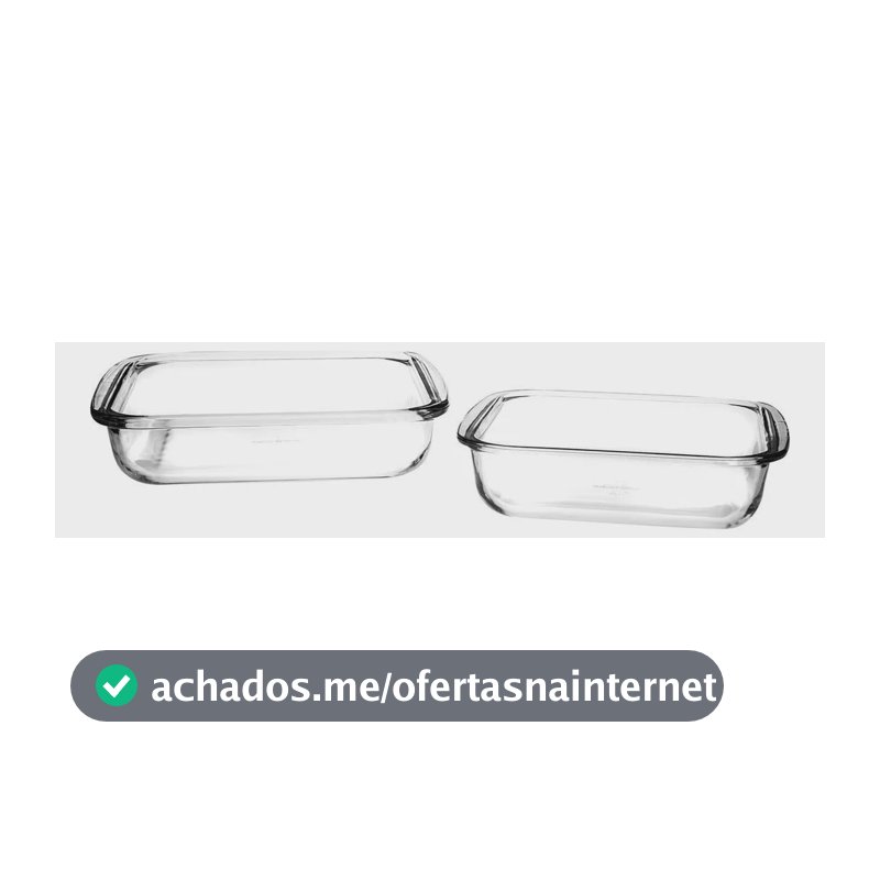 Assadeiras Quadradas Marinex 2 Peças Vidro Com Alça Transparente