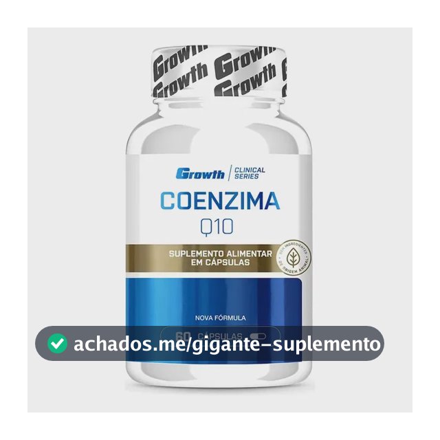 Coenzima Q10 (100mg 60 Caps) - Growth Supplements Sabor Sem Sabor
