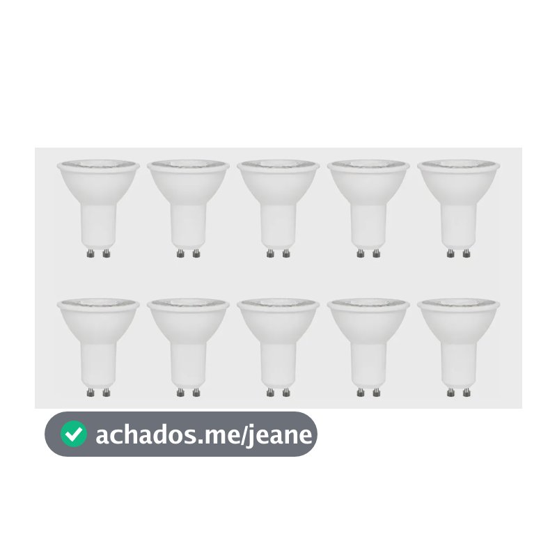 Kit 10 Lâmpada Dicroica 6w Stella Gu10 Mr16 3000k Sth8535/30 Luz Branco-quente