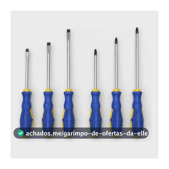 Kit Chaves Imantadas Fenda E Philips Imã Isolada 6 Peças