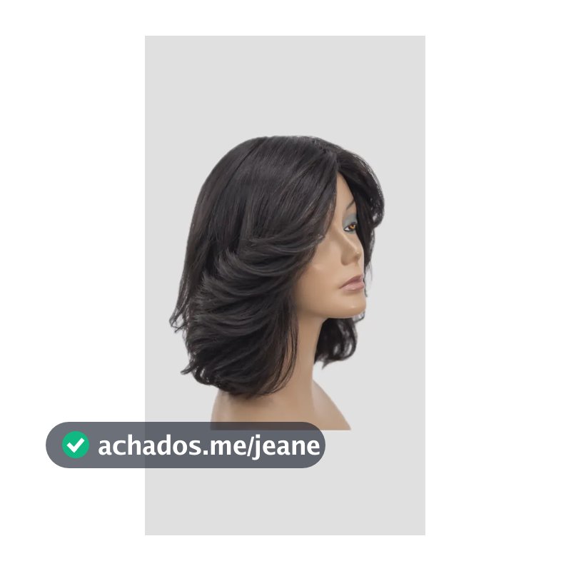 Peruca Castanho Escuro Cabelo 100% Humano 30 Cm Castanho Escuro M
