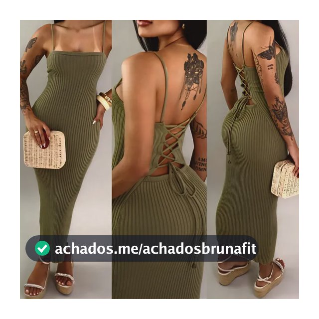 Vestido Midi Trançado Nas Costas Tricot Modal Tricô Premium